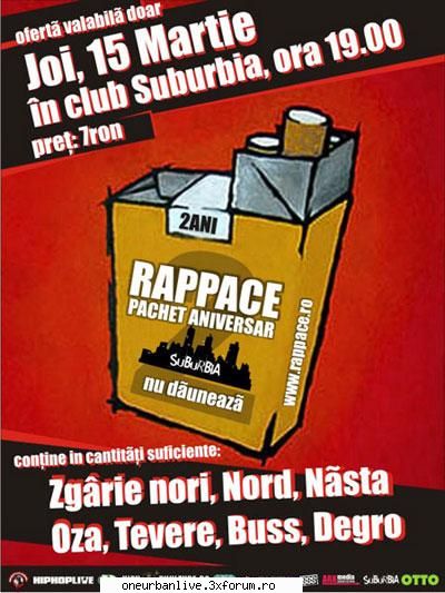 martie rappace implineste ani!tip: martie 2007 ora intrare: ron